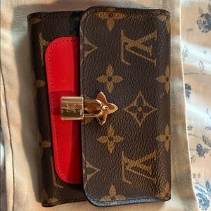 Louis Vuitton Brown and Red Monogram Key Holder